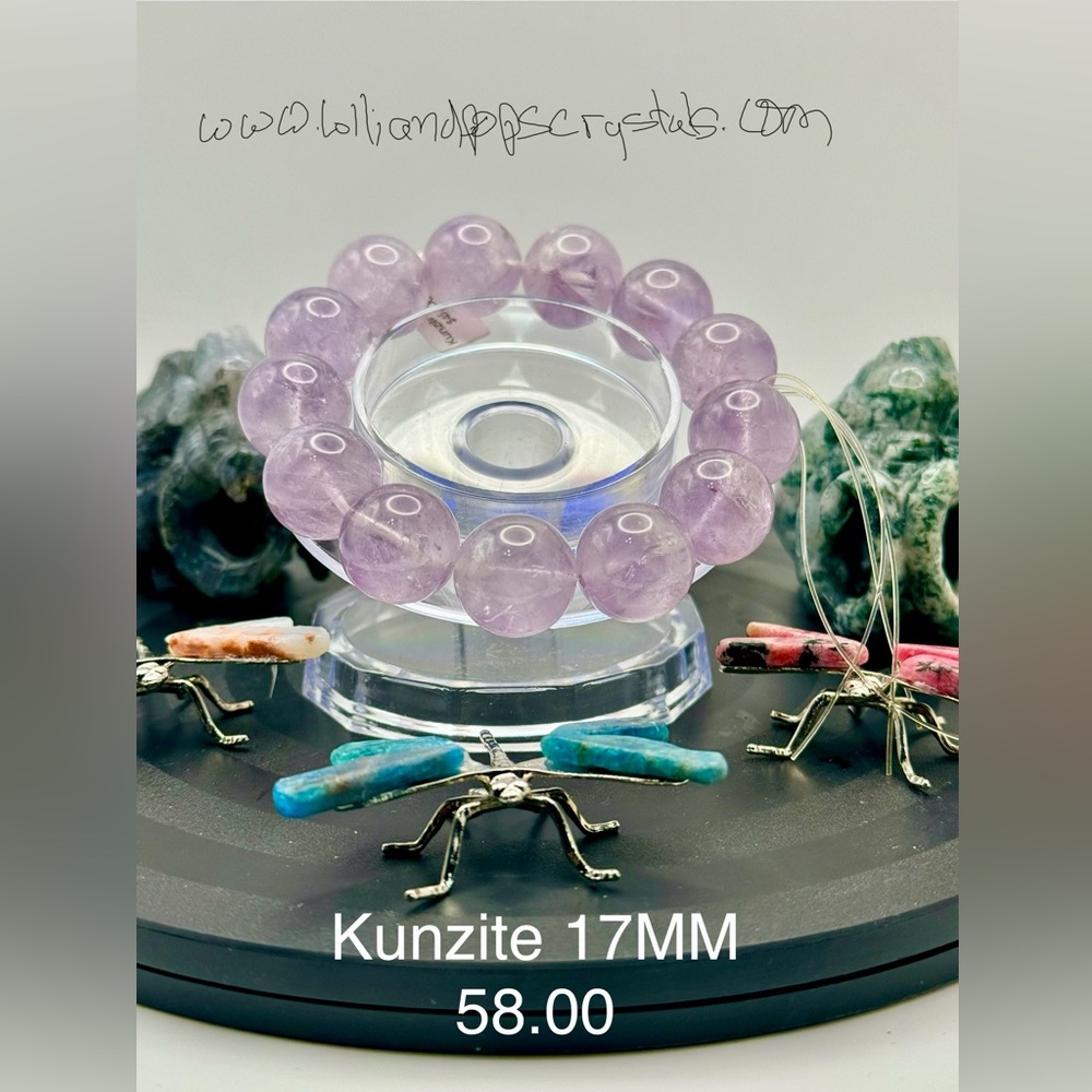 Kunzite bead bracket 17MM